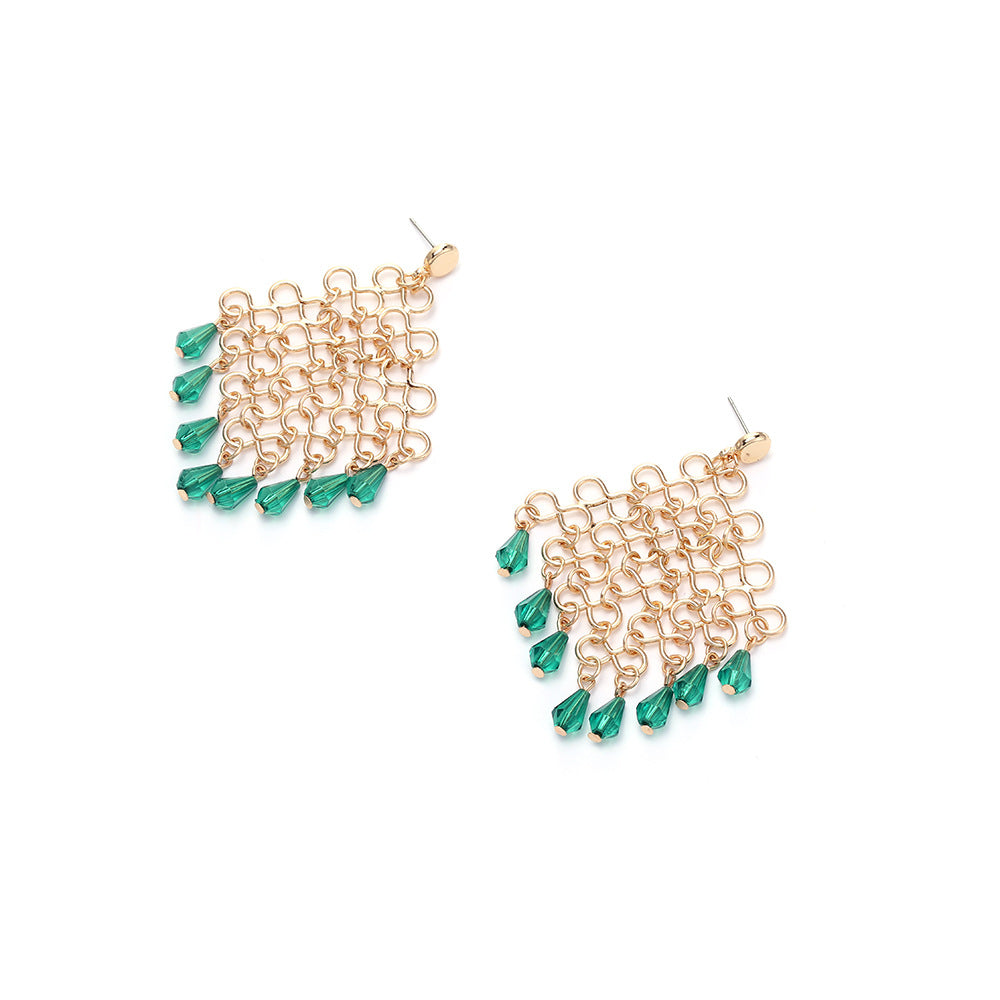 Boho Resin Bead Tassel Earrings - DippedShop Wholesale - #2819