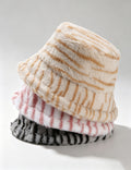 Trendy Zebra Print Color Block Warm Bucket Hat 6W6HAT815