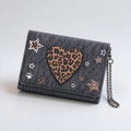 Leopard Print Heart Wallet - DippedShop Wholesale - #1235