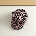 Fashion Ruched Leopard Print Flat Baseball Cap 6W6HAT795