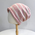 Two Tone Striped Slouchy Beanie - DippedShop Wholesale - #4515