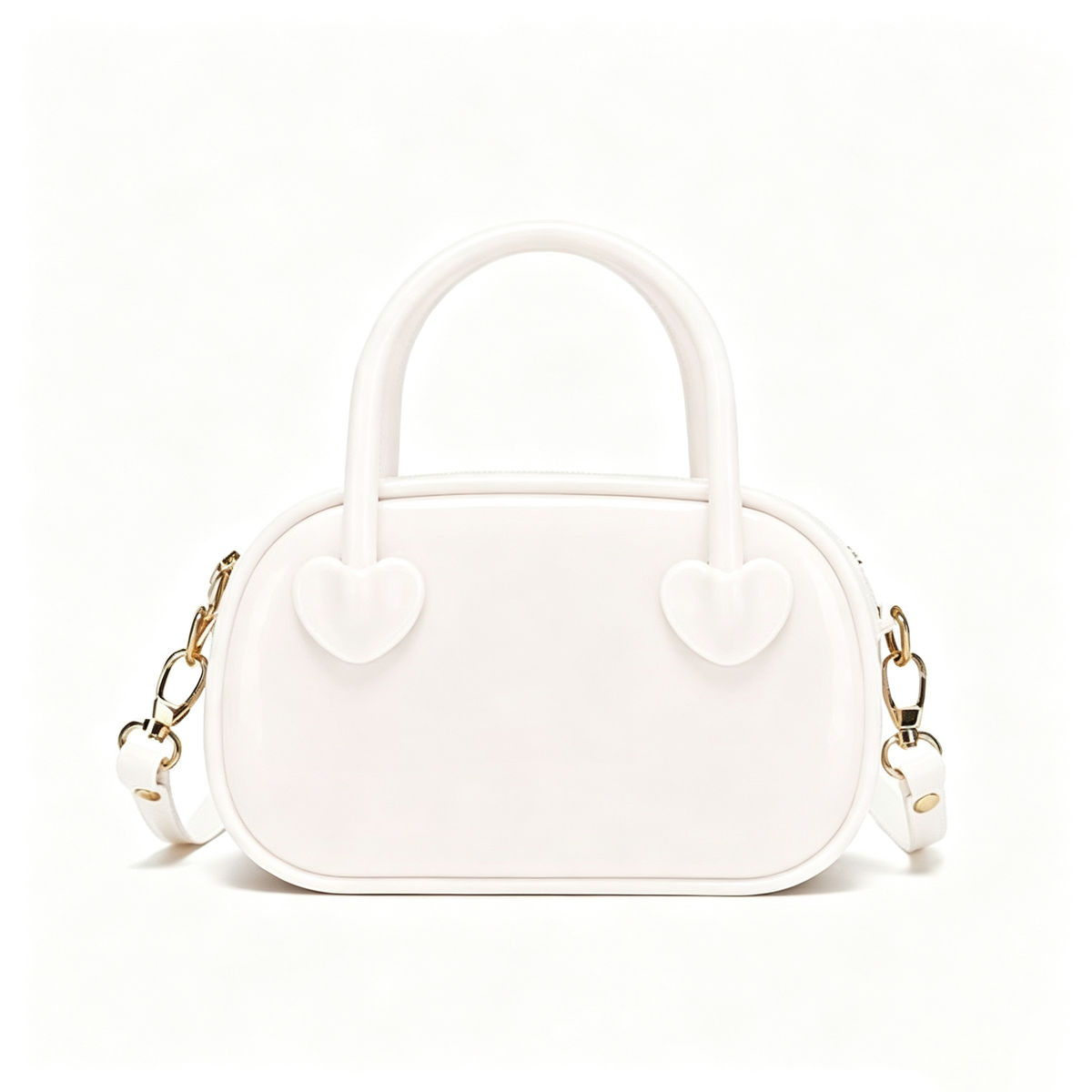 Fashion Solid Color Jelly Clear Tote Crossbody Bag 6W10BBG2112