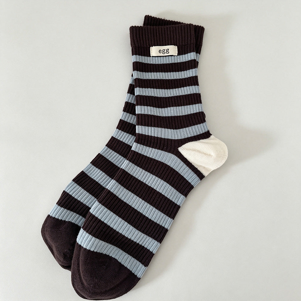 Striped Slouch Crew Socks - DippedShop Wholesale - #6003