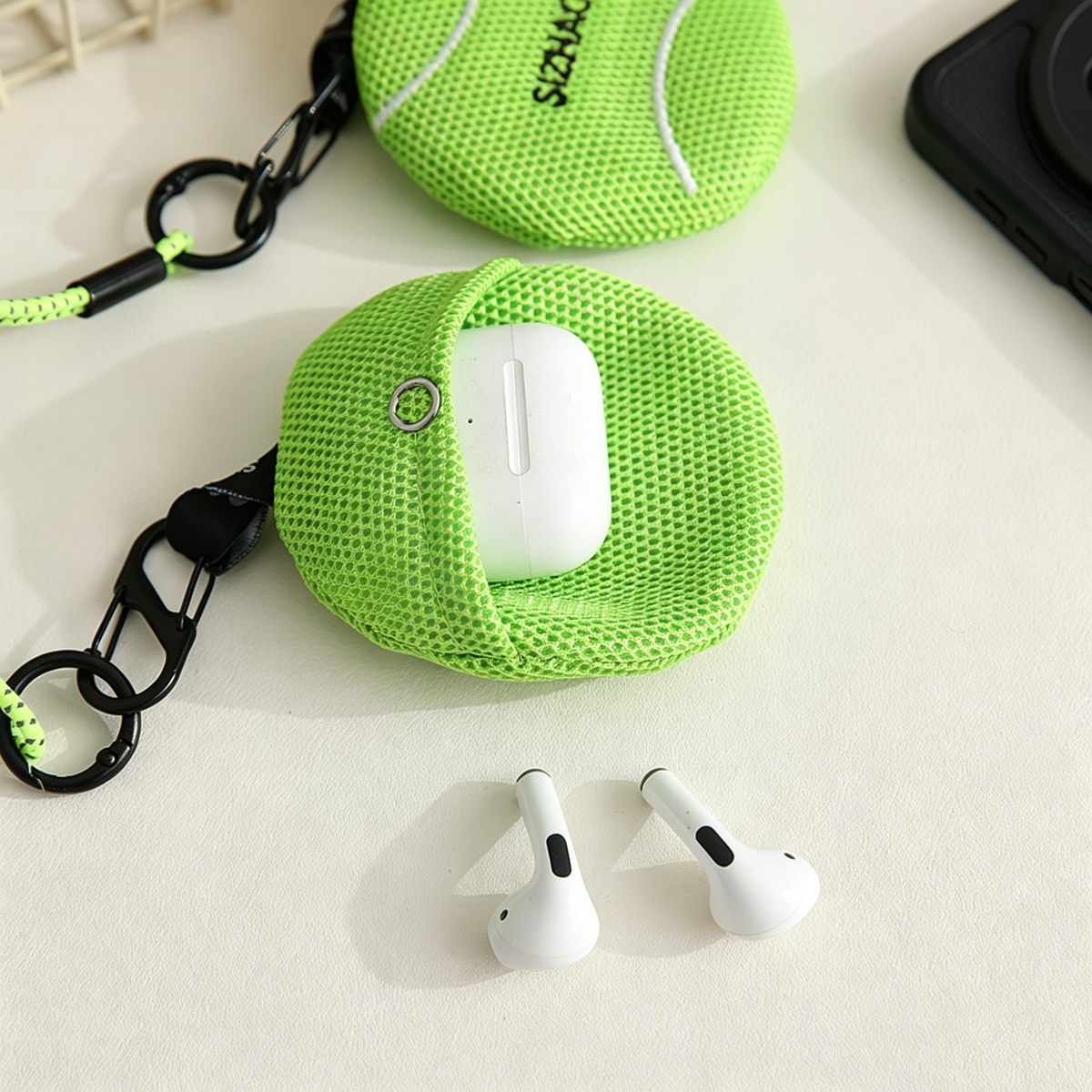 Funny Tennis Ball Mini Pouch Bag Charm 6W10BBC748