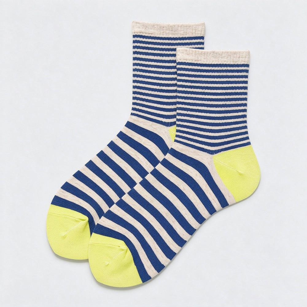 Chunky Striped Crew Socks - DippedShop Wholesale - #7683