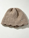 Elegant Solid Color Wool Blend Knit Beanie Hat 6W6HAT548