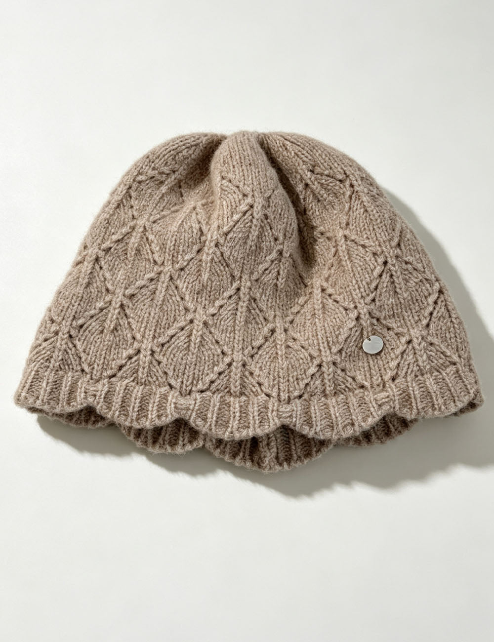 Elegant Solid Color Wool Blend Knit Beanie Hat 6W6HAT548