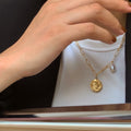 Coin Medallion Pendant Necklace - DippedShop Wholesale - #6275