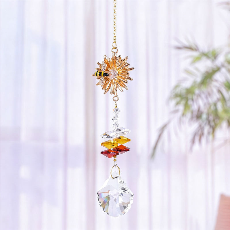 Floral Bee Pendant Suncatchers - DippedShop Wholesale - #0211