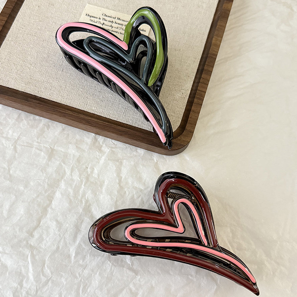 Heart Hair Claw - DippedShop Wholesale - #9907