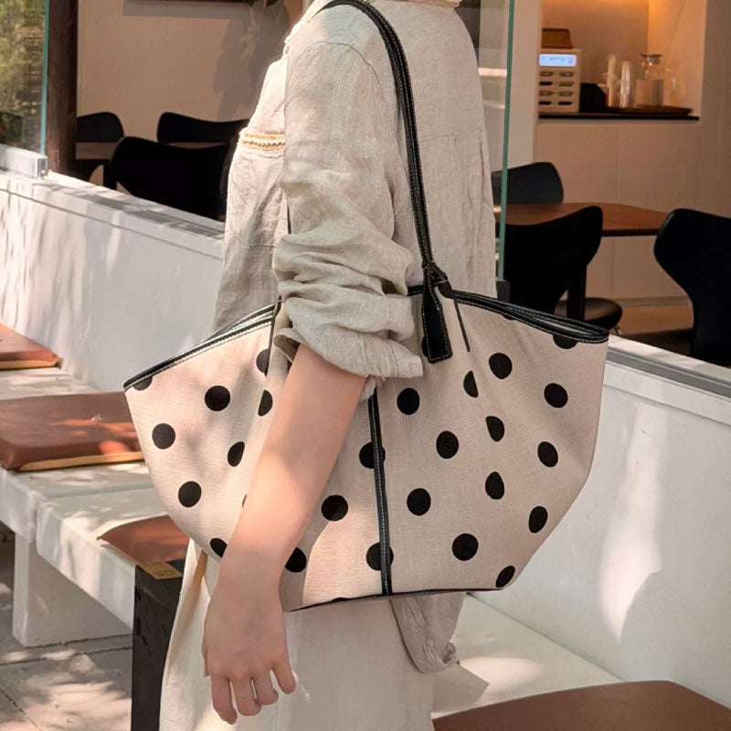 Color Block Polka Dots Shoulder Bags 6W10BBG1348