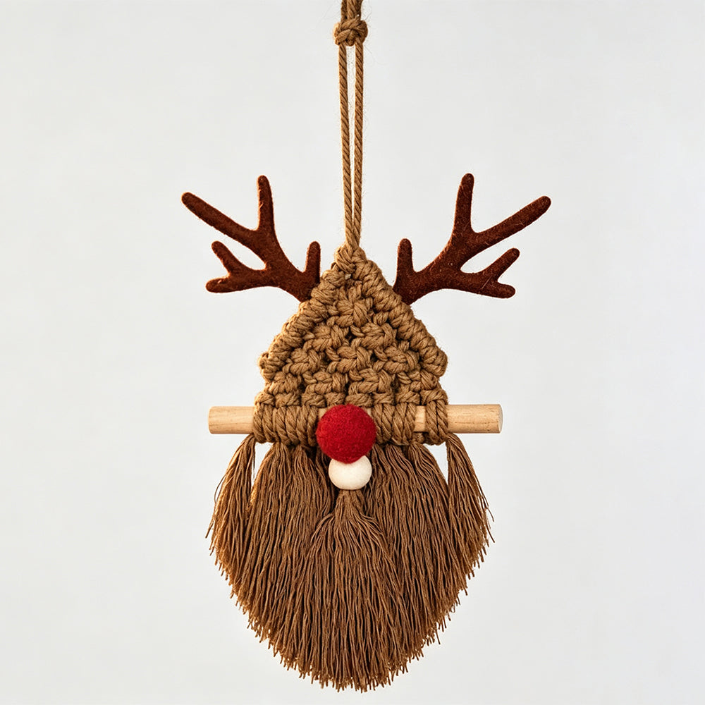 Handwoven Christmas Reindeer Ornament - DippedShop Wholesale - #8883