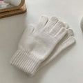 Elegant Solid Color Thicken Warm Knit Gloves 6W6GLO50