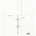 Glitter Heart Butterfly Crystal Prism Hanging Sun Catcher 6H7HLS212
