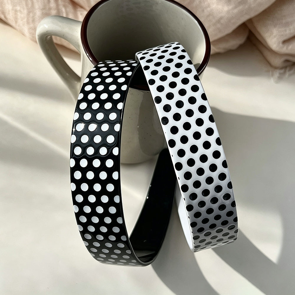 Elegant Polka Dot Acetate Wide Headband 6W6HBD373