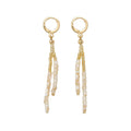 Boho Multi-Color Beaded Tassel Hoop Earrings 6W6JER952