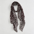 Vintage Leopard Print Polka Dots Long Silk Scarf 6W6NSC220