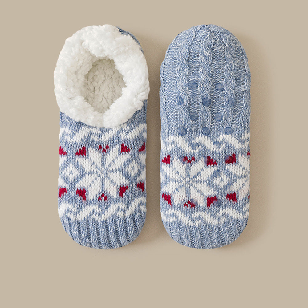 Vintage Thicken Warm Fuzzy Slipper Socks 6W8FSO862