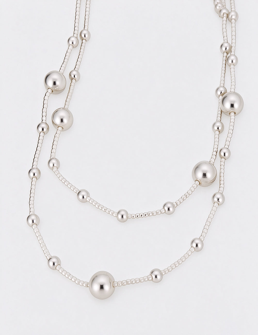 Minimalist Double Layer Beads Chain Necklace 6W6JNC932