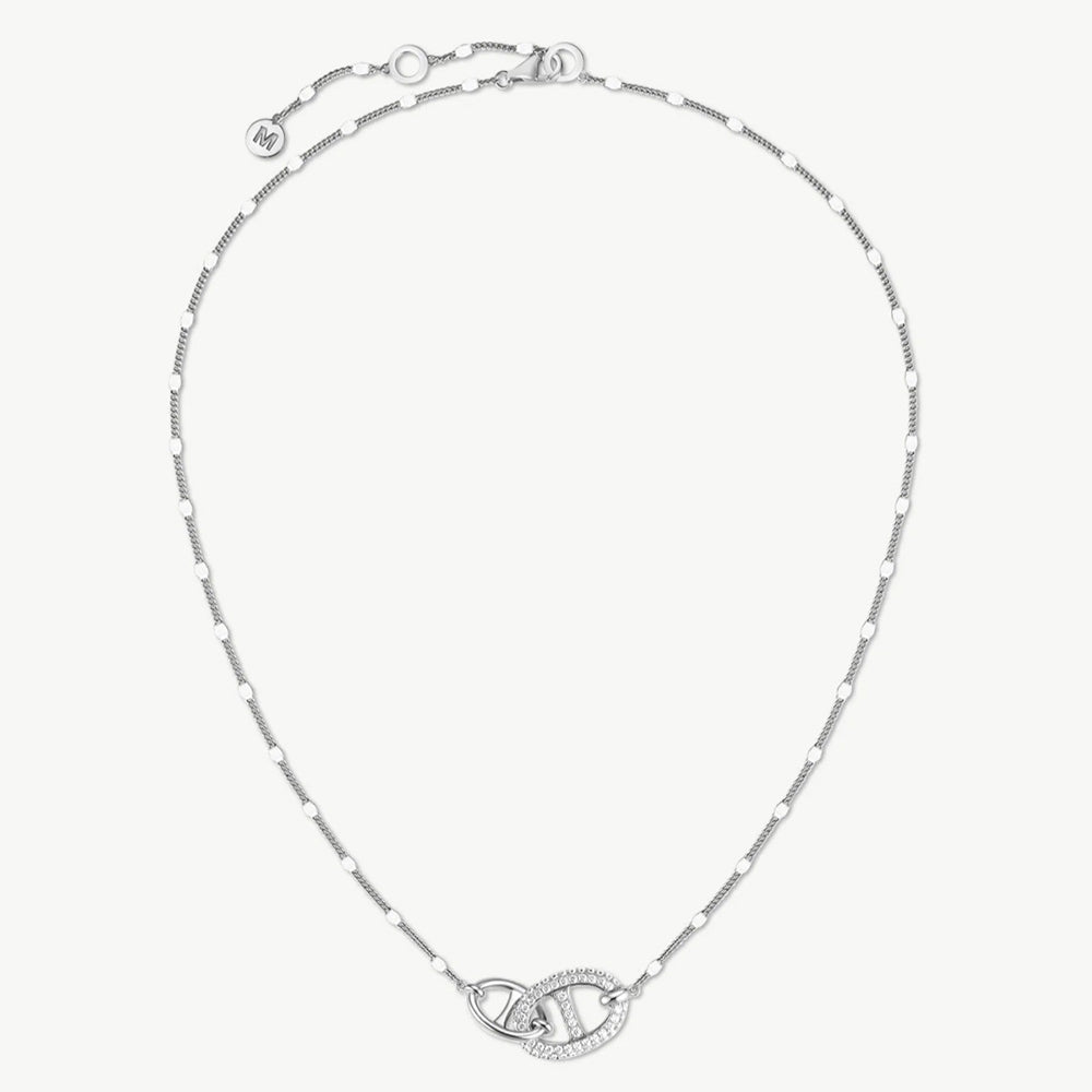 Trendy Cubic Zircon Gold Plated Chain Necklace 6W6JNC1028