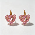 Minimalist Heart Gold Plated Cubic Zirconia Hoop Earrings 6W6JER719