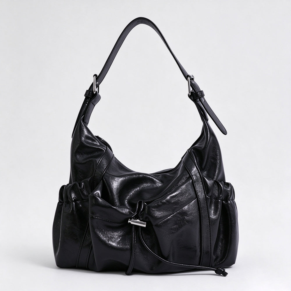Vintage Drawstring Multiple Pocket Shoulder - DippedShop Wholesale - #4643