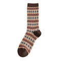 Retro Geometric Jacquard Crew Socks 6W8FSO662