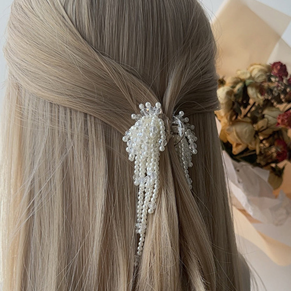 Pearl Beaded Hair Claw - DippedShop Wholesale - #4707