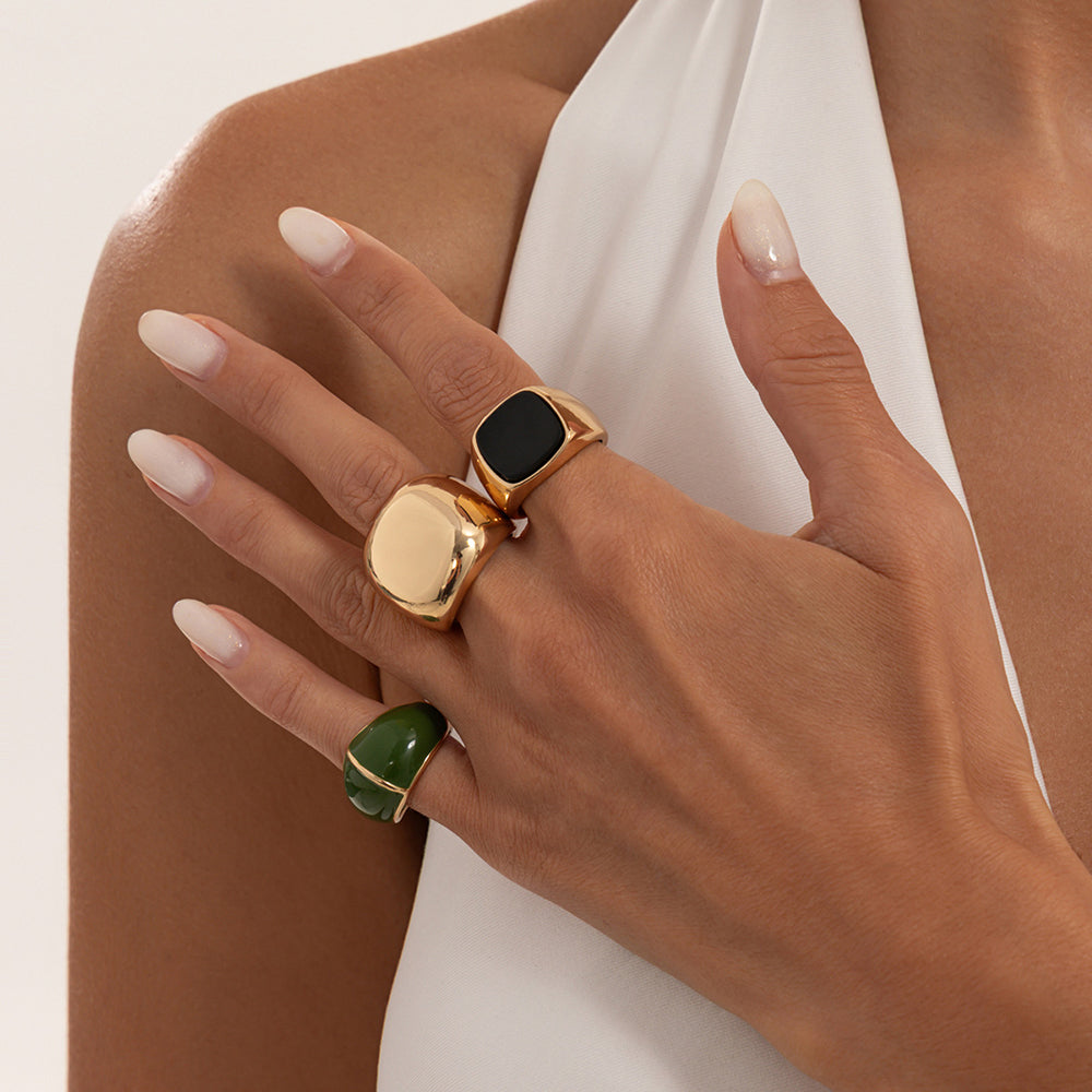 Enamel Statement Ring - DippedShop Wholesale - #8531