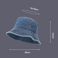 Vintage Wash Faded Denim Bucket Hats MK2COK6W6HAT376