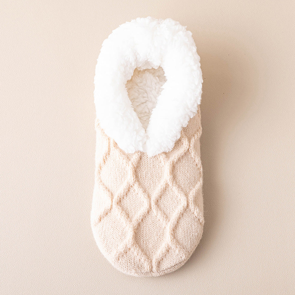Fuzzy Fleece Lined Warm No Slip Slipper Socks 6W8FSO861
