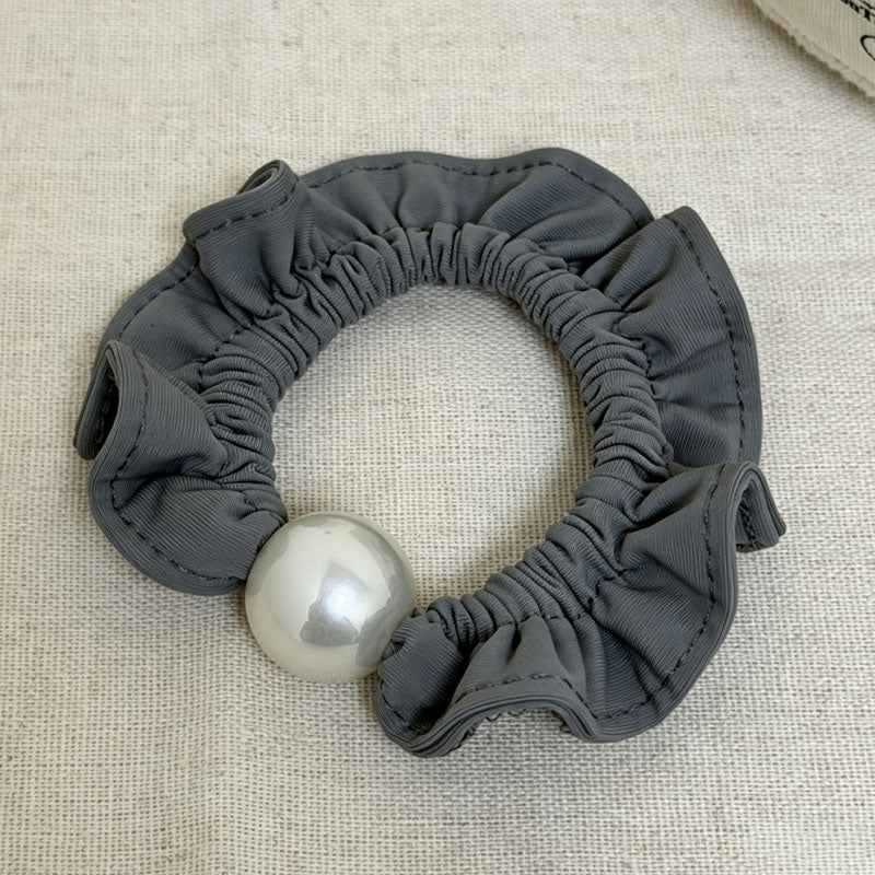 Minimalist Solid Color Pearl Elastic Scrunchies 6W6HSR380