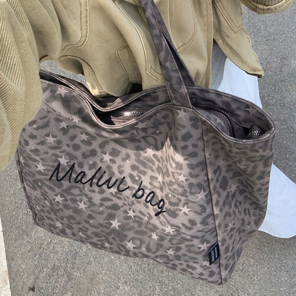 Casual Leopard Print Large Capacity Tote Bag 6W10BBG2352