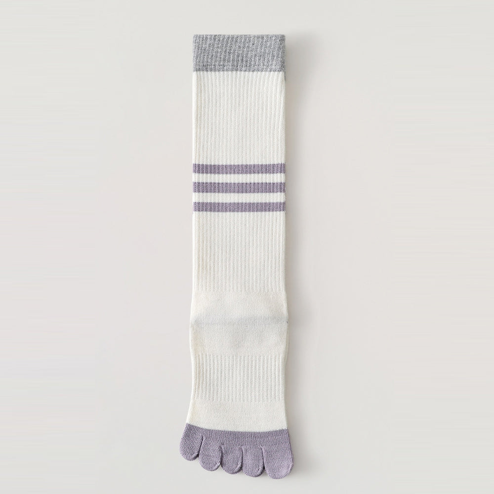 Stylish Color Block Striped Five-finger Socks 6W8FSO1012