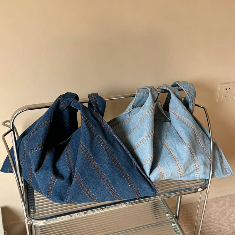 Casual Washed Large Capacity Slouch Tote Bag 6S10BBG1469
