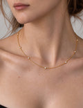Trendy Gold Plated Cubic Zircon Choker Neckalce 6W6JNC1031