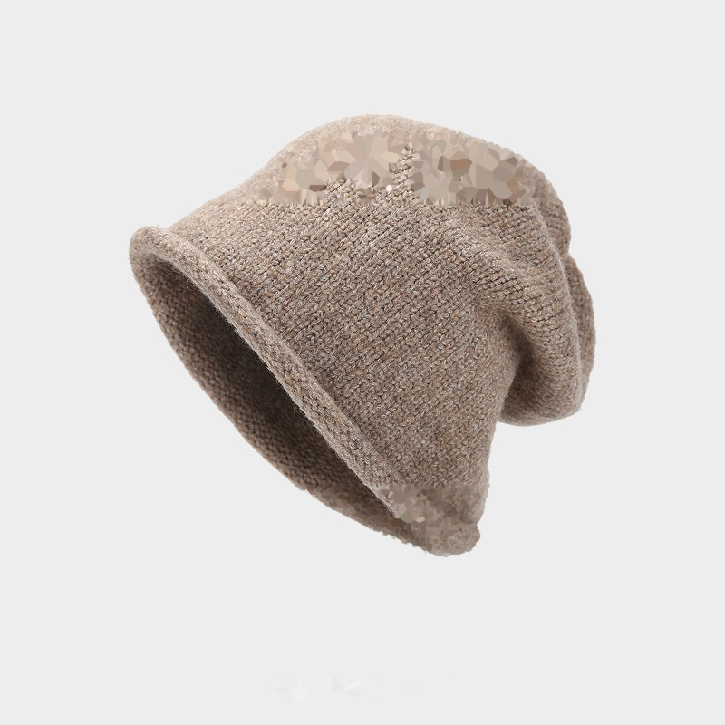 Simple Solid Color Angora Knit Beanie 6W6HAT674