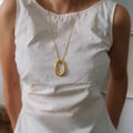 Minimalist Irregular Oval O-Ring Pendant Necklace 6W6JNC1066