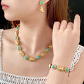 Vintage Gold Plated Geometry Shape Chain Necklace 6W6JNC891