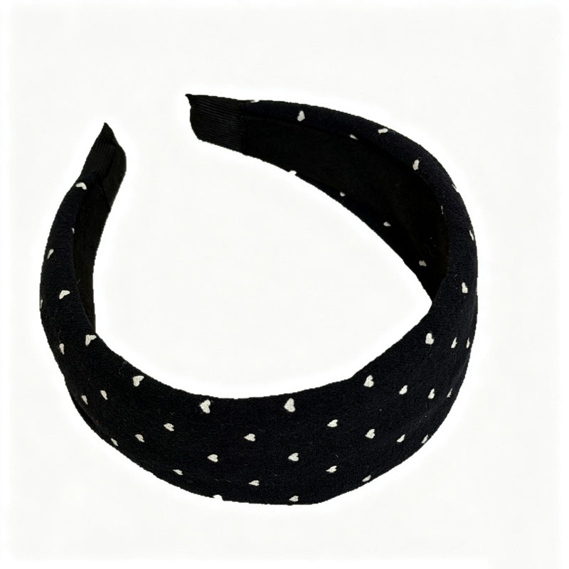 Fashion Heart Print Wide Fabric Headband 6W6HBD318