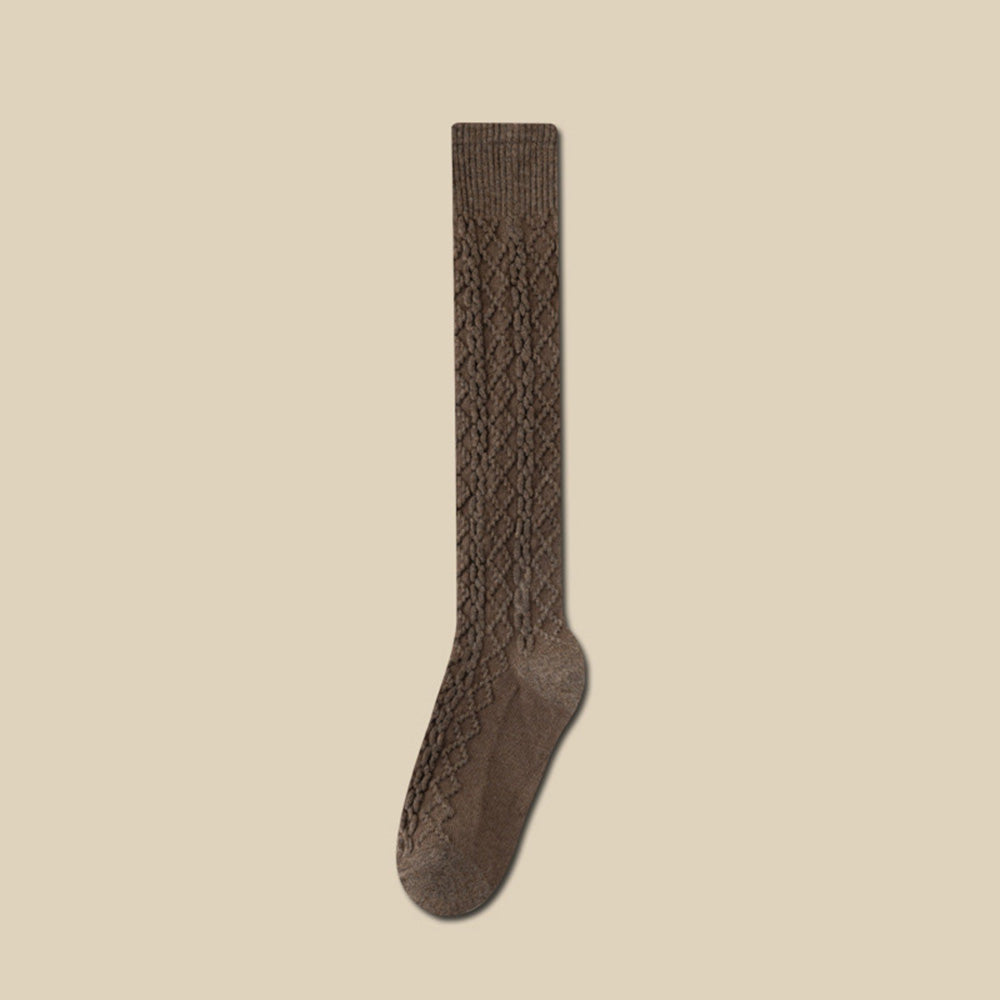 Cable Knit Calf Socks - DippedShop Wholesale - #7587