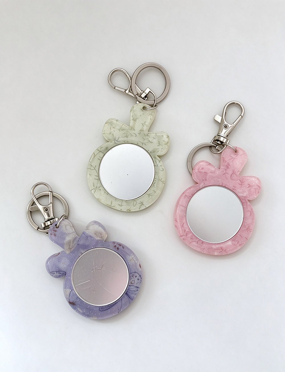 Tredny Flower Shape Portable Mirror Bag Charm 6W10BBC861