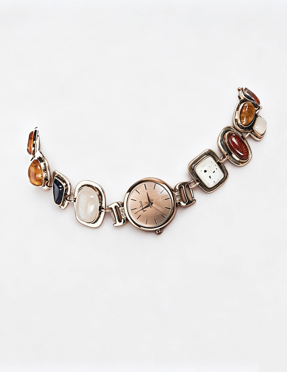 Stone Beaded Watch Necklace - DippedShop Wholesale - #5315