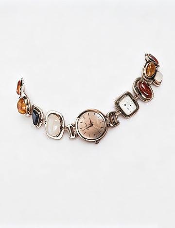 Stone Beaded Watch Necklace - DippedShop Wholesale - #5315