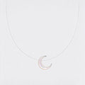 Invisible Fishing Line Crescent Moon Choker Necklace 6W6JNC1077