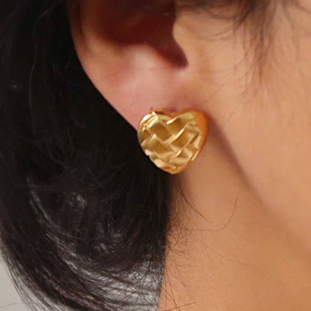 Heart Stud Earrings - DippedShop Wholesale - #6307