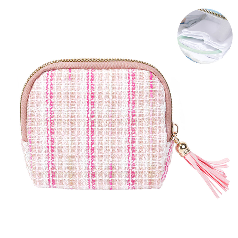 Tweed Jewelry Travel Pouch - DippedShop Wholesale - #5635