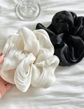 Pearlescent Chiffon Ruffled Hair Scrunchie - DippedShop Wholesale - #9859
