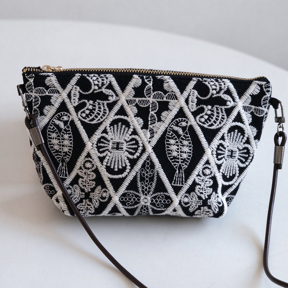 Vintage Floral Embroidery Crossbody Phone - DippedShop Wholesale - #5555