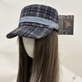 Retro Plaid Color Block Outdoor Baseall Cap 6W6HAT798